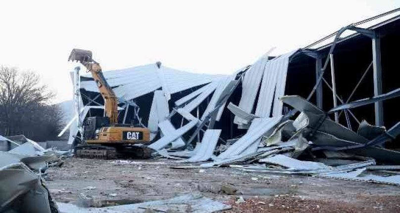Bursa'da eş zamanlı yıkım yapıldı