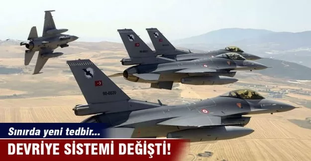 Sınırda F-16'ların devriye sistemi değiştirildi
